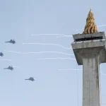 6 Jet Tempur Mengawal Pesawat Kepresidenan Prabowo ke Magelang, Tandai HUT ke-80 TNI AU