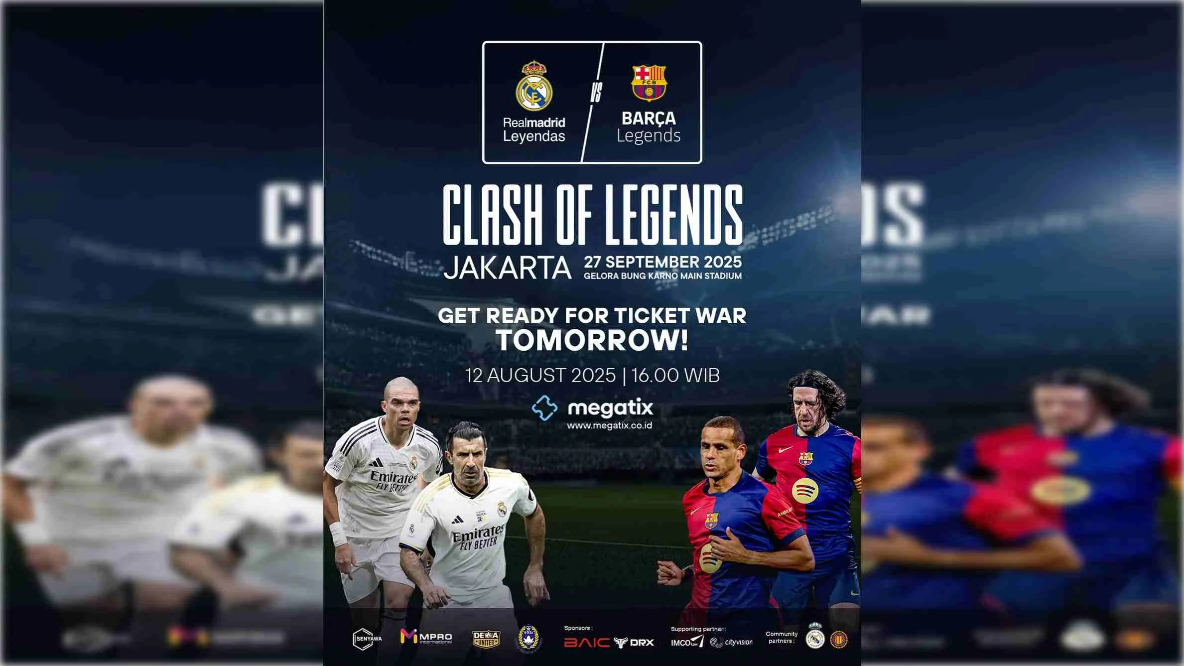 Barca Legends Hajar DRX Legends 3-0 di Clash of Legends, Rivaldo Pimpin Gema Gol di GBK