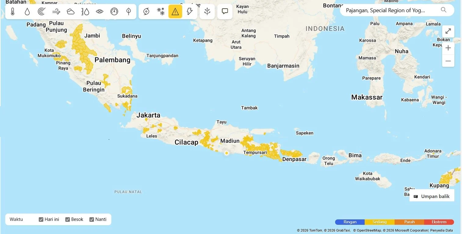 BMKG Peringatkan Hujan Lebat Disertai Petir di Jawa Barat dan Beberapa Wilayah Indonesia, Waspada Bencana Hidrometeorologi