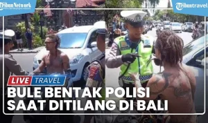 Bule Italia Meledak di Jalan Gunung Agung: Bentak Polisi, Teriak 'Korupsi' Saat Ditilang
