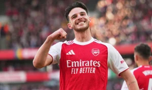 Declan Rice Tekad Bawa Arsenal Raih Gelar Premier League dan Liga Champions Musim Ini