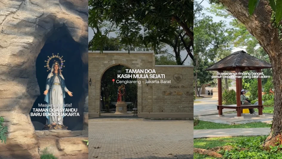 Erika Carlina dan Andrew Rayakan Jumat Agung dengan Wisata Religi di Taman Doa Kasih Mulia Sejati