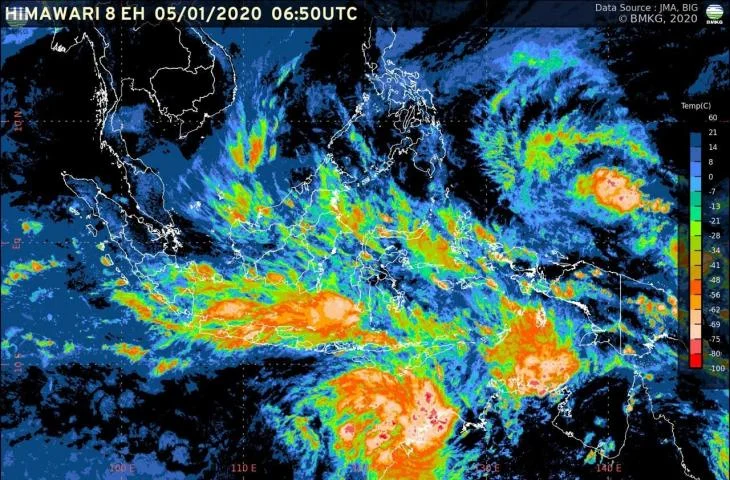 Cuaca Indonesia 9 Mei 2026: Hujan dan Siklon Tropis Hagupit