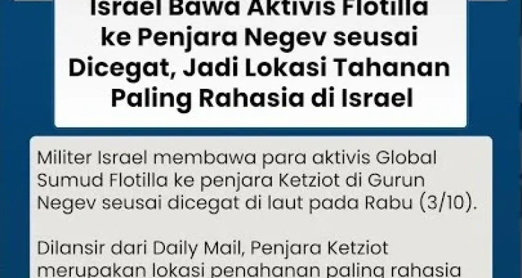 Flotilla Aktivis Menghadapi Kekerasan dan Penyiksaan di Penjara Israel