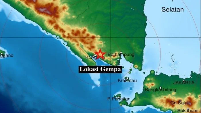 Gempa M 3,0 Guncang Tanggamus Lampung, Berpusat di Darat