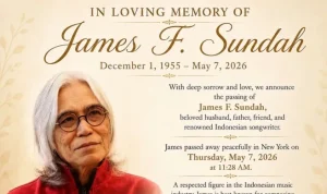 James F Sundah Meninggal Dunia di New York pada Usia 70 Tahun