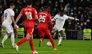 Liga Spanyol: Real Madrid Tundukkan Sevilla, Vinicius Junior Cetak Gol Penentu