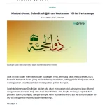 Mengenal Khutbah Jumat Bulan Dzulhijjah dan Keutamaannya