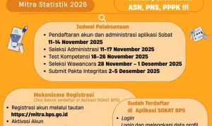 Rekrutmen Mitra Statistik BPS 2026 Dibuka, Pendaftaran Online Mulai 8 Mei
