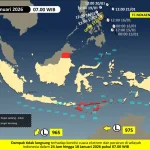 Siklon Tropis Jangmi Membawa Hujan Lebat dan Angin Kencang ke Indonesia