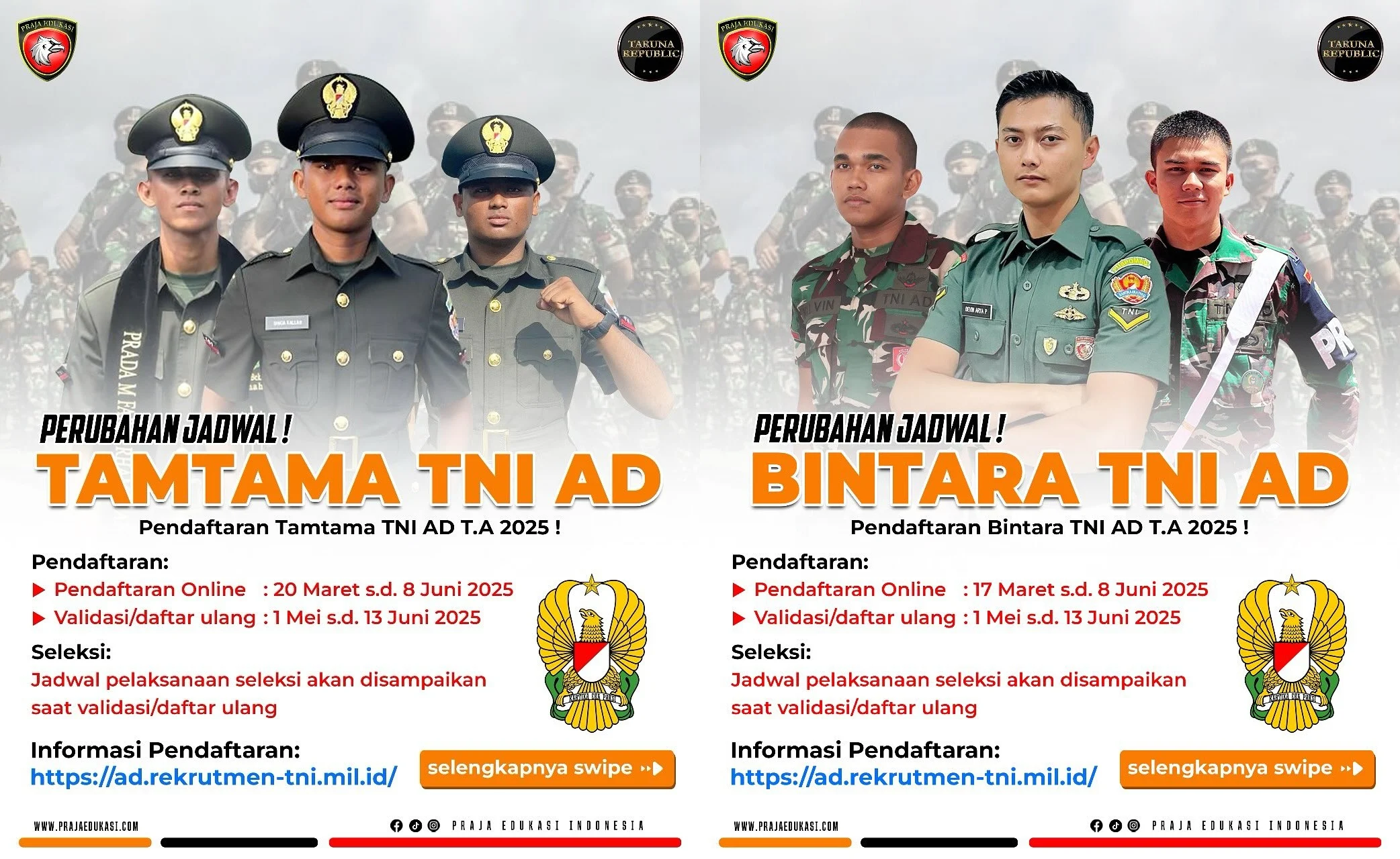 Syarat dan Cara Daftar Rekrutmen Bintara PK TNI AU Gelombang II 2026