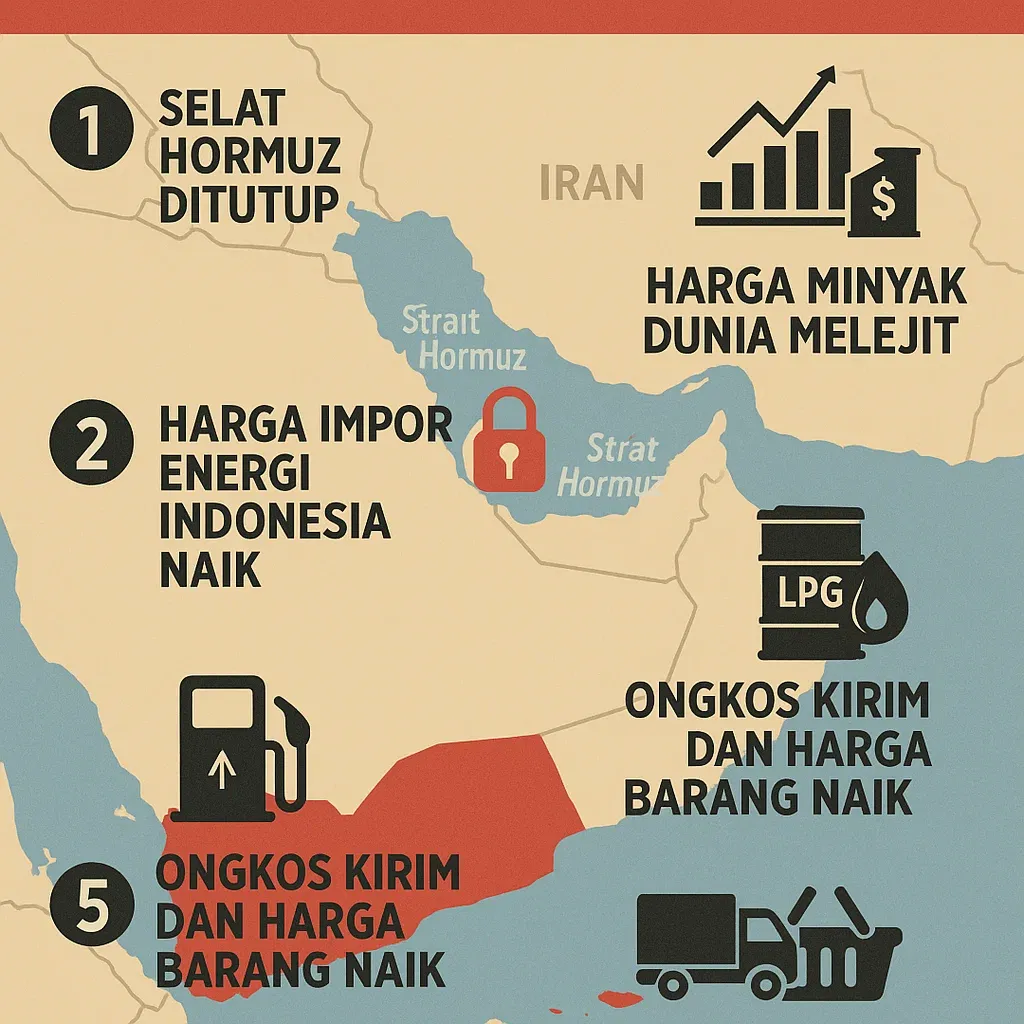 Tegangan di Selat Hormuz Meningkat, Harga Minyak Turun