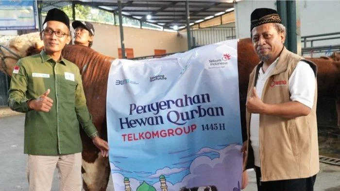 TelkomGroup Salurkan 910 Hewan Kurban untuk Masyarakat di Hari Raya Iduladha