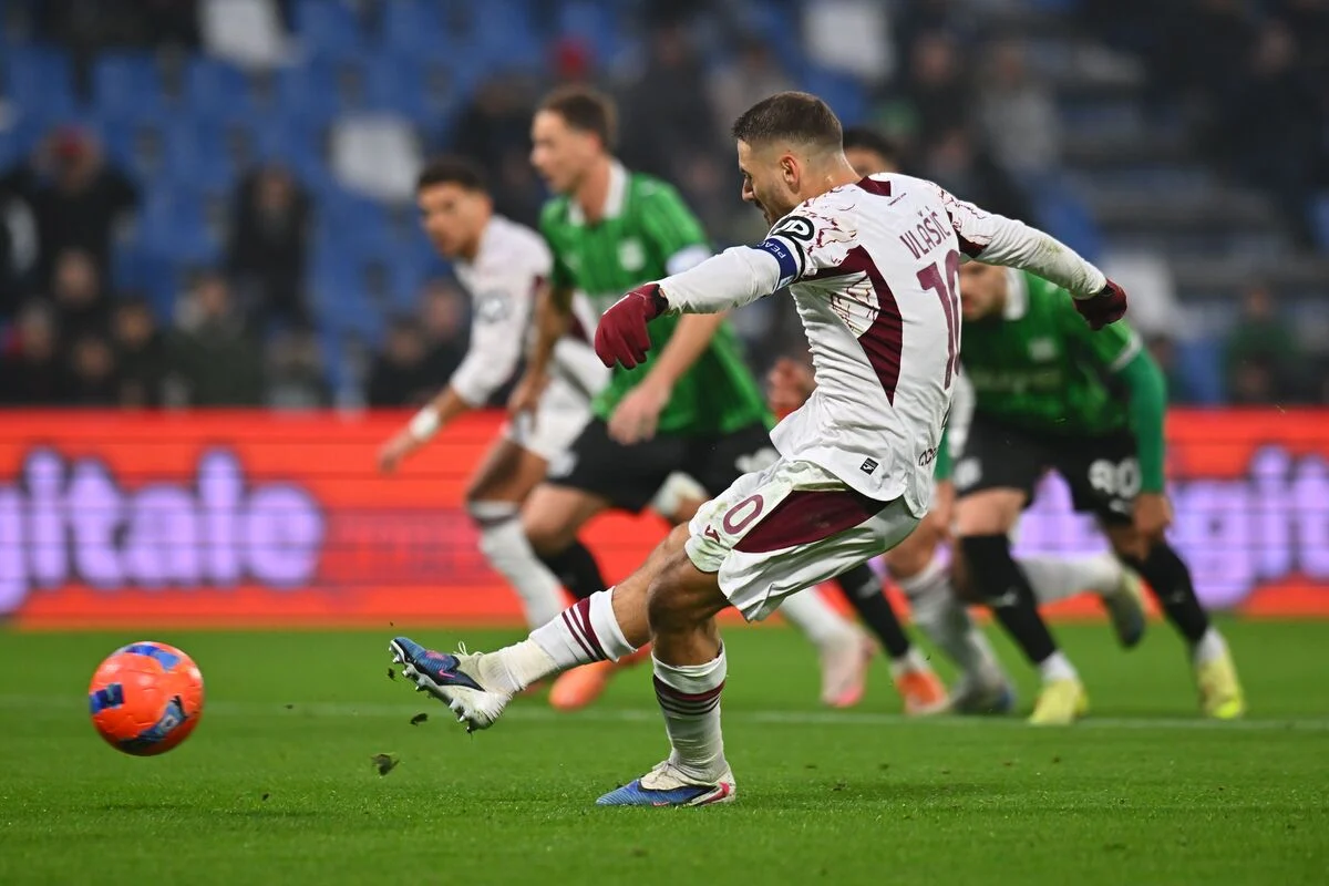 Torino Bangkit, Sassuolo Tertinggal 1-2 di Liga Italia