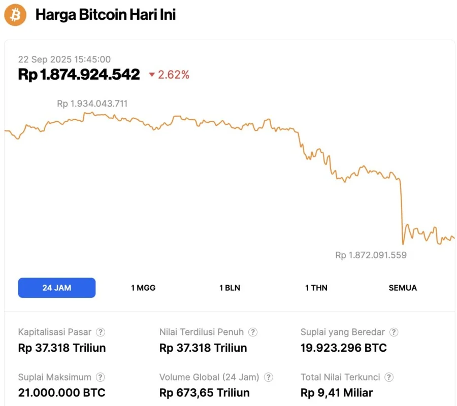 Harga Bitcoin Anjlok Lagi, Apakah Ini Awal dari Kejatuhan Lebih Dalam?