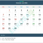 Jadwal Libur dan Tanggal Merah Juni 2026: Apakah 1 Juni Termasuk Tanggal Merah?