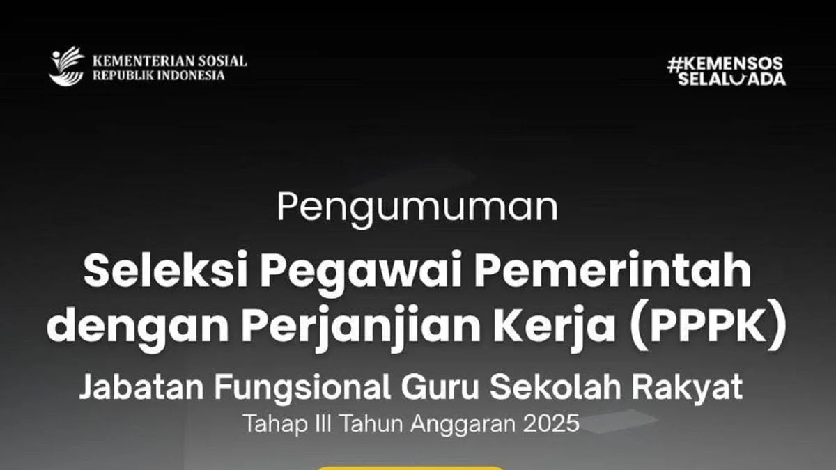 Pendaftaran PPPK Guru Sekolah Rakyat 2026 Dibuka: Syarat dan Cara Daftarnya