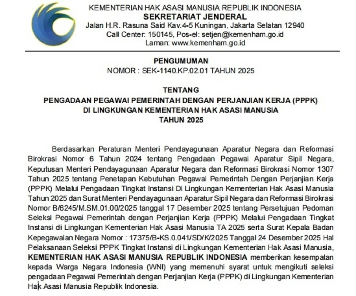 Pendaftaran PPPK Sekolah Rakyat 2026 Dibuka, Ini Persyaratan dan Cara Daftar