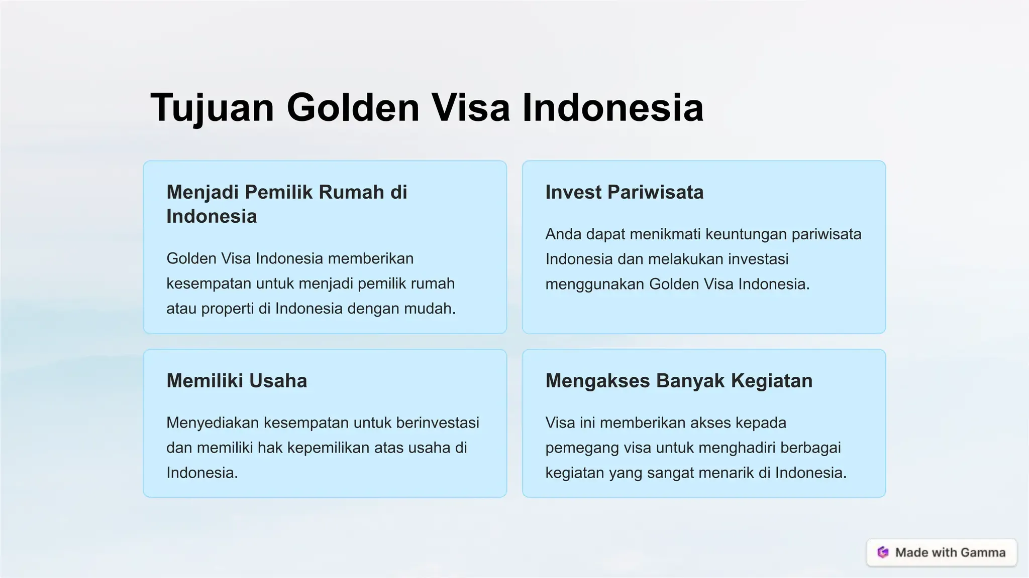 Perkembangan Visa: Dari Investasi Hingga Jaminan Kesehatan dan Hak Keluarga