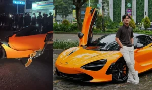 Andra ST dan Robby Pantjoro Selamat dari Kecelakaan McLaren 720S di Sukoharjo