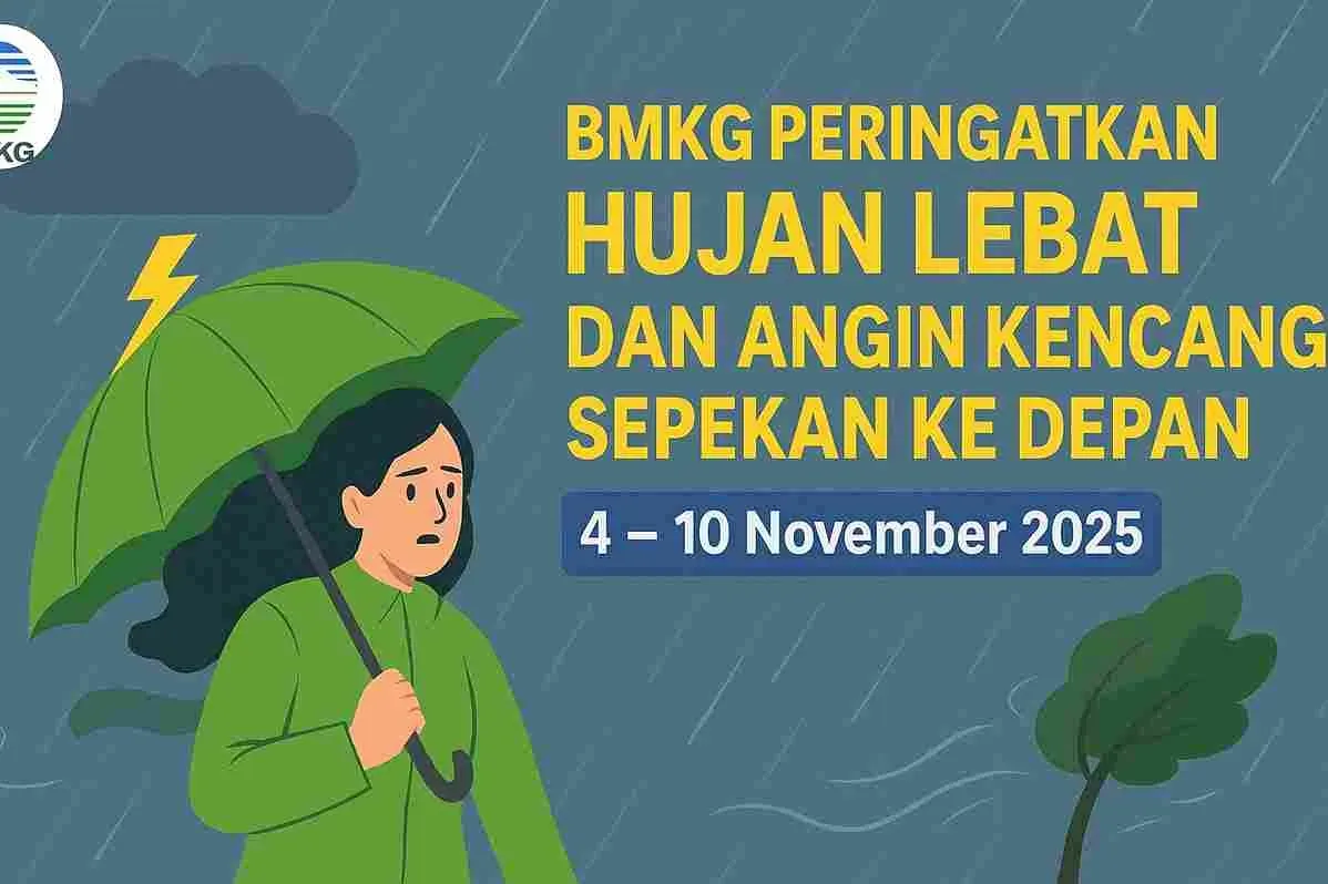 BMKG Peringatkan Hujan Lebat dan Angin Kencang di Indonesia
