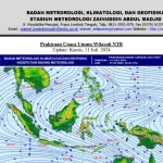 Cuaca Indonesia Dipantau BMKG, Cerah di Sebagian Besar Wilayah