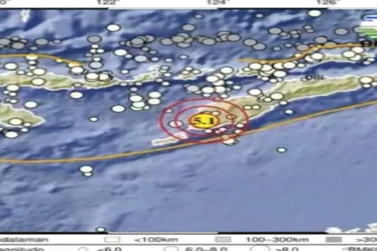Gempa Tektonik M5.5 Guncang Kabupaten Kupang, NTT, Tidak Berpotensi Tsunami