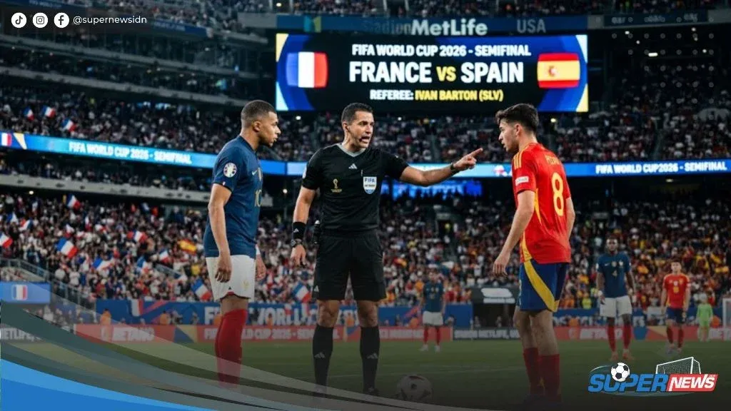 Ivan Barton Memimpin Semifinal Prancis vs Spanyol di Piala Dunia 2026