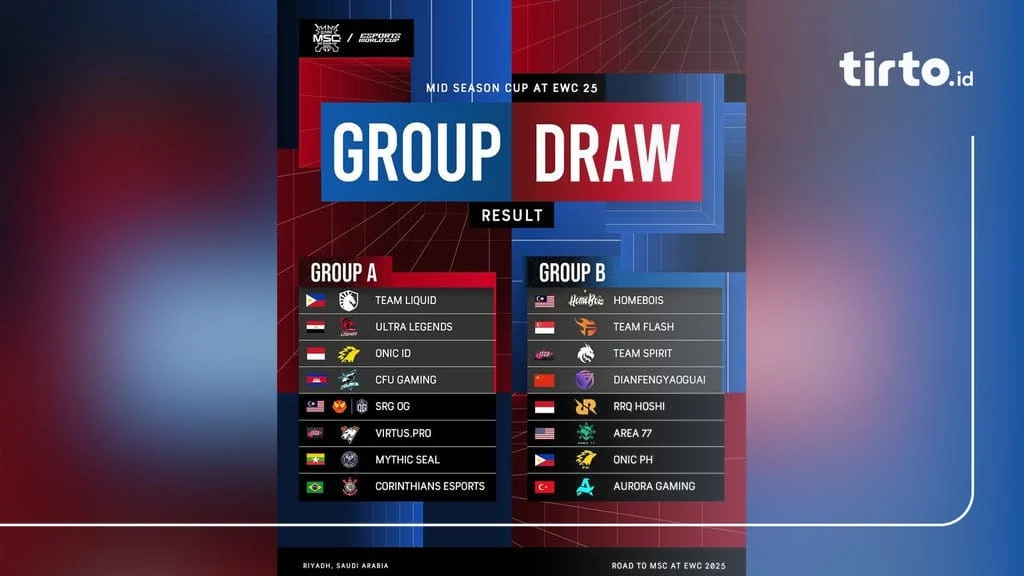Jadwal MSC MLBB di EWC Hari Ini 24 Juli 2026: Pertarungan Sengit di Upper dan Lower Bracket