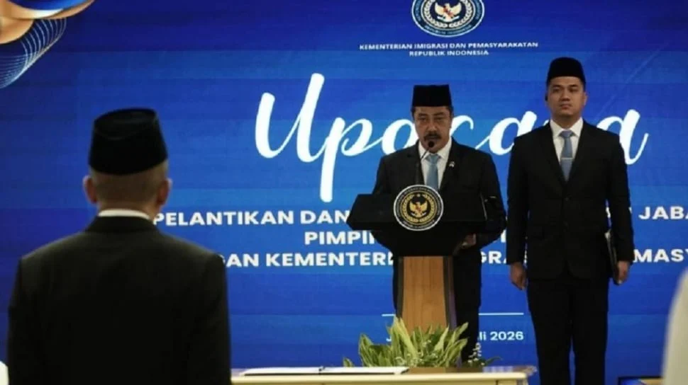 Komjen Pol Rudi Setiawan Resmi Dilantik Sebagai Irjen Kemenimipas