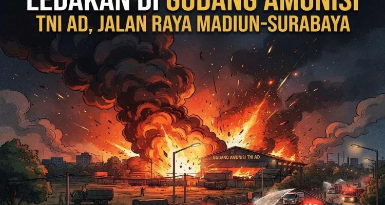 Ledakan Gudang Amunisi di Madiun: Satu Prajurit Tewas dan Enam Lainnya Terluka