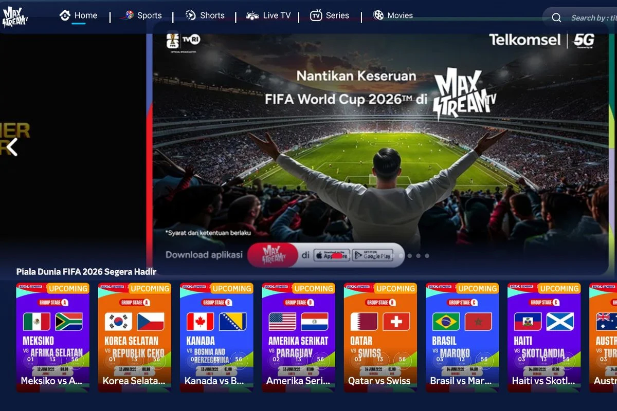 MAXstream TV: Nonton Bareng Piala Dunia 2026 dengan Nobar di Lebih dari 40 Titik Jabodetabek-Jabar