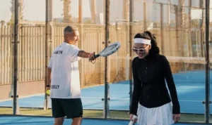 Medina Dina dan Gading Marten Tampil Bareng di Padel Wars