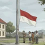 Mengenal Bendera Setengah Tiang dan Aturan Pengibaran Bendera Merah Putih