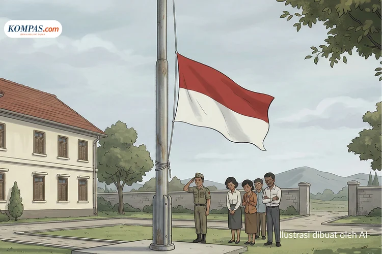 Mengenal Bendera Setengah Tiang dan Aturan Pengibaran Bendera Merah Putih