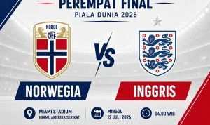 Norwegia vs Inggris di Piala Dunia 2026: Link Live Streaming dan Prediksi Pertandingan