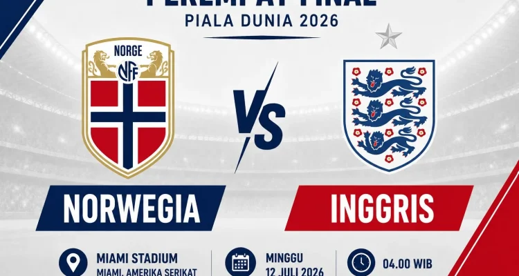 Norwegia vs Inggris di Piala Dunia 2026: Link Live Streaming dan Prediksi Pertandingan