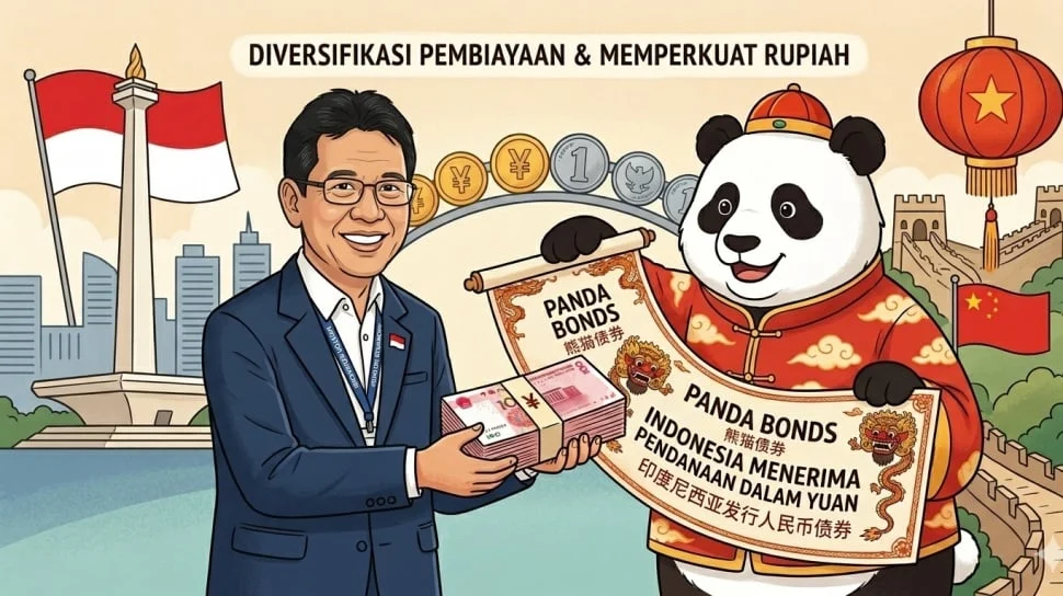 Pemerintah Indonesia Terbitkan Panda Bond Perdana Senilai 7 Miliar Yuan