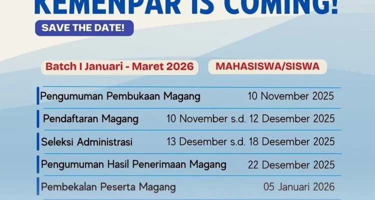 Pendaftaran Magang Nasional 2026 Dibuka, Ini Syarat dan Cara Daftarnya