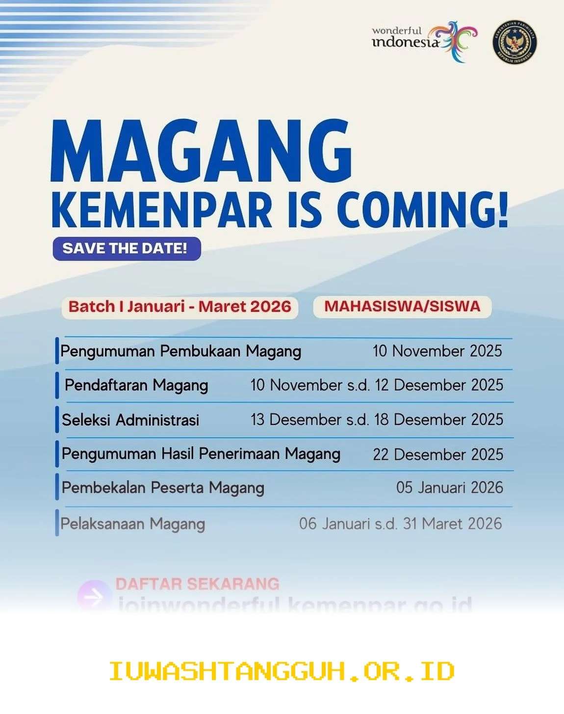 Pendaftaran Magang Nasional 2026 Dibuka, Ini Syarat dan Cara Daftarnya