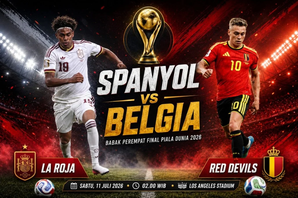 Pertandingan Sengit antara Spanyol dan Belgia di Piala Dunia 2026