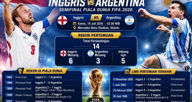 Pertandingan Sengit di Semifinal Piala Dunia 2026: England vs Argentina Pertandingan Sengit di Semifinal Piala Dunia 2026: England vs Argentina