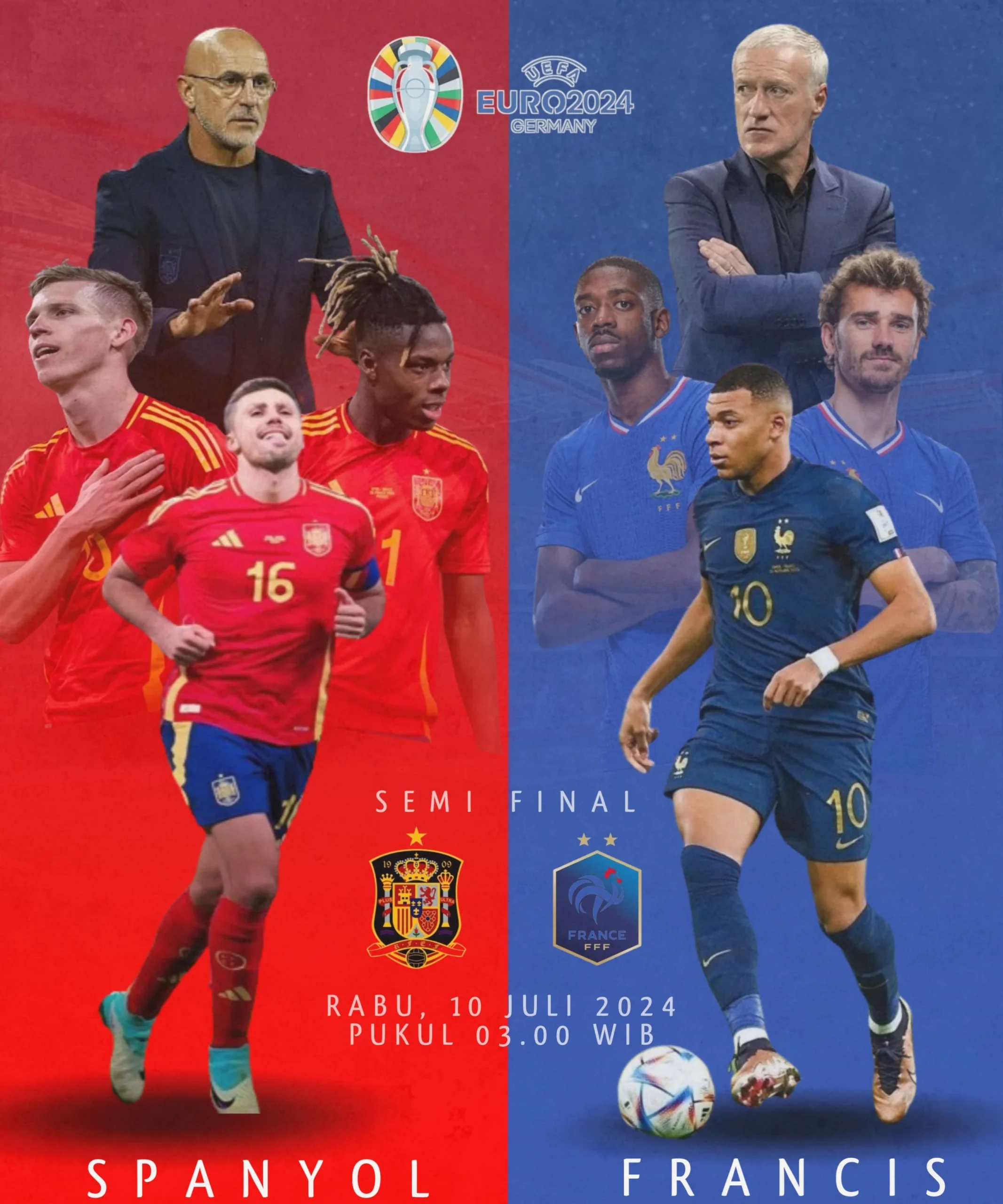 Pertarungan Sengit di Sepak Bola Eropa: France vs Spain