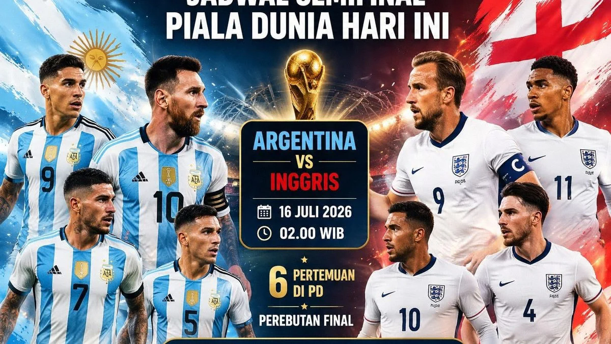 Pertarungan Sengit Inggris vs Argentina di Semifinal Piala Dunia 2026
