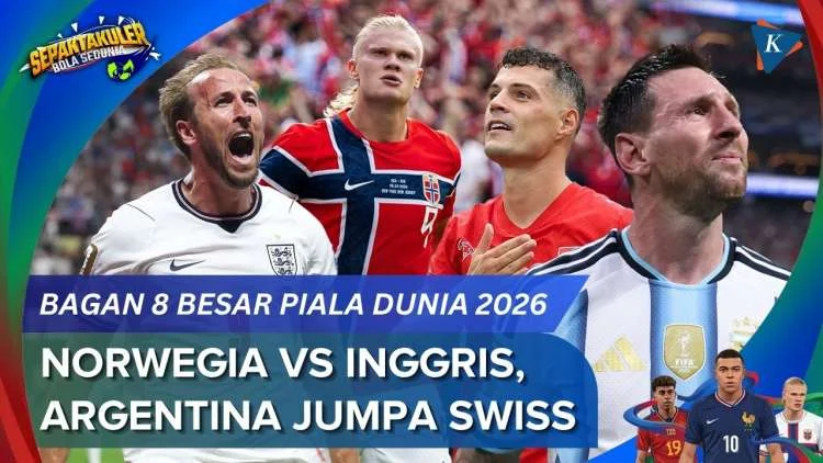 Piala Dunia 2026: Inggris vs Norwegia dan Argentina vs Swiss, Saksikan Siaran Langsung TVRI Gratis
