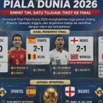 Piala Dunia 2026: Jadwal Semifinal, Prancis vs Spanyol dan Inggris vs Argentina