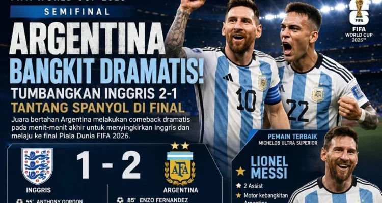 Piala Dunia 2026: Spanyol Melaju ke Final, Inggris-Argentina Berebut Tiket Terakhir Piala Dunia 2026: Spanyol Melaju ke Final, Inggris-Argentina Berebut Tiket Terakhir
