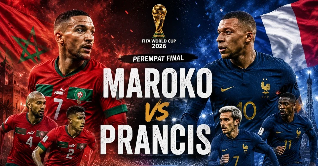 Prancis Sukses Mengalahkan Maroko 2-0 di Piala Dunia 2026