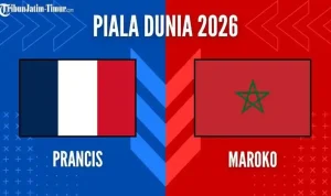 Prancis Vs Maroko di Perempat Final Piala Dunia 2026