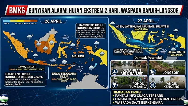 Cuaca Ekstrem Melanda Indonesia: BMKG Peringatkan Kekeringan dan Hujan Lebat